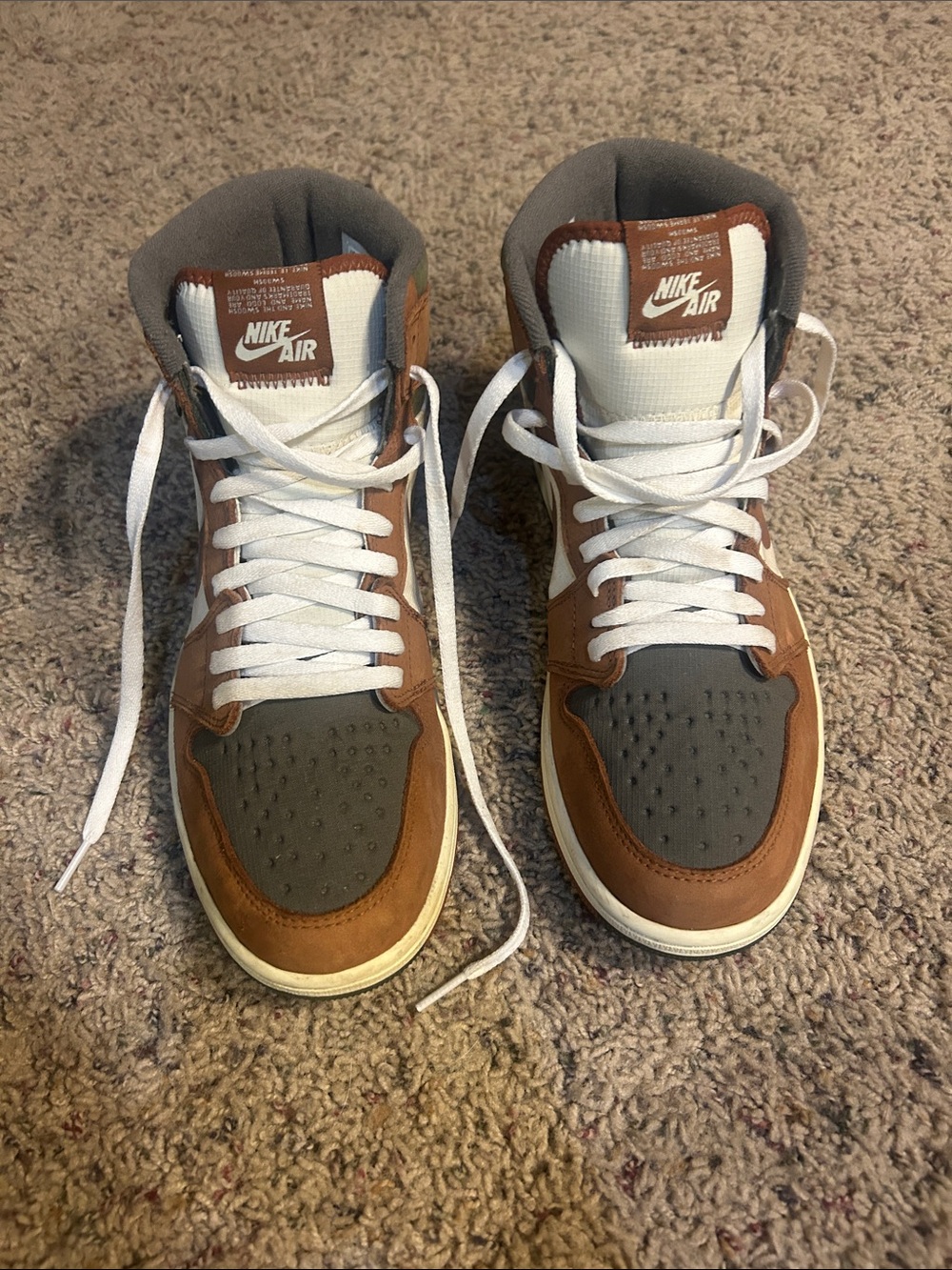 Nike Men’s High-Top Sneakers - Brown & Gray